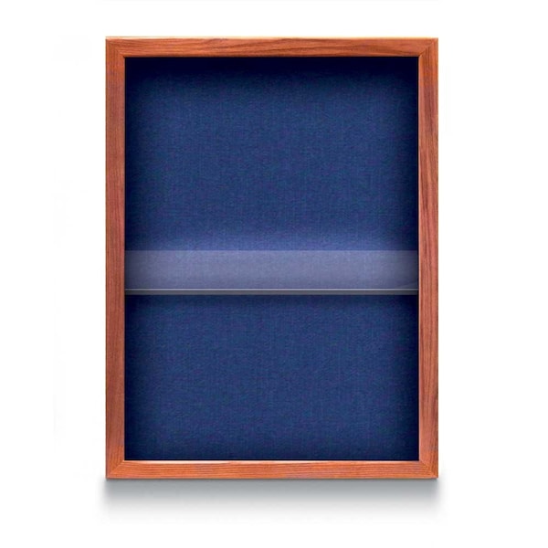 Indoor Enclosed Combo Board, 48"x36", Black Frame/Green & Cork